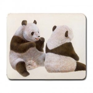 Panda Bears Large Mousepad  FREE SHIPPING