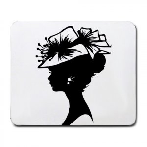 Silhouette of Lady Large Mousepad FREE SHIPPING