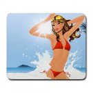 Sexy Lady on the Beach Large Mousepad FREE SHIPPING