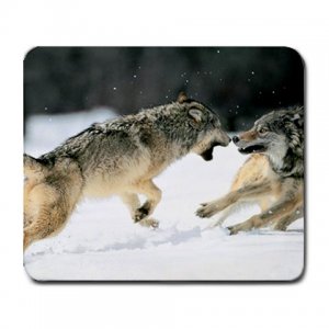 Grey Wolves Large Mousepad FREE SHIPPING
