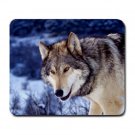 Grey Wolf in the Snow Large Mousepad FREE SHIPPING