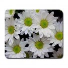 White Mums Daisy Flowers Large Mousepad FREE SHIPPING
