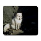 White Fox Large Mousepad FREE SHIPPING
