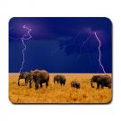 Elephants in a Storm Large Mousepad FREE SHIPPING