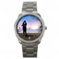 Couple in the Tropical Sunset Sports Metal Watch