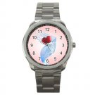 Heart in the Blue Ribbon Sports Metal Watch