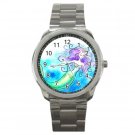 Cute Mermaid Sports Metal Watch
