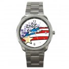 USA Flag with Peace Doves Sports Metal Watch