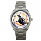 Flying Witch on the Broom Sports Metal Watch
