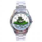 Frog on the Lilypad Stainless Steel Analogue Men’s Watch