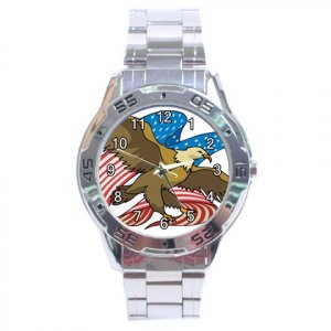 American Pride Eagle Stainless Steel Analogue Men&acirc;��s Watch