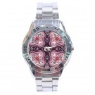 Digital Flower Art Stainless Steel Analogue Men’s Watch FREE Shipping