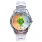 Android Robot on Pastel Stainless Steel Analogue Men’s Watch FREE Shipping