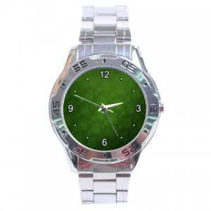 Android Pattern Green Robot Stainless Steel Analogue Men&acirc;��s Watch FREE Shipping