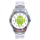Android Green Robot Stainless Steel Analogue Men’s Watch FREE Shipping
