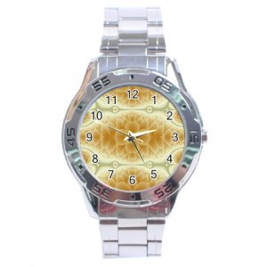 Metal Moons Brown Design Stainless Steel Analogue Men&acirc;��s Watch FREE Shipping