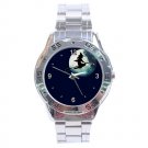 Halloween Witch Flying in Full Moon Stainless Steel Analogue Men’s Watch FREE Shipping