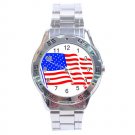 American Pride Flag Stainless Steel Analogue Men’s Watch FREE Shipping