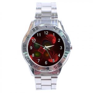 Fractal Impact Red Stainless Steel Analogue Men&acirc;��s Watch FREE Shipping