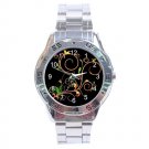 Flower Fractal Art Design Stainless Steel Analogue Men’s Watch FREE Shipping