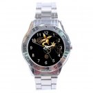 Gold Flower Plant Fractal Art Design Stainless Steel Analogue Men’s Watch FREE Shipping