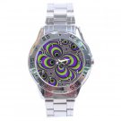 Blue Green Mystic Fractal Stainless Steel Analogue Men’s Watch FREE Shipping