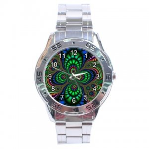 Christmas Bright Light Tunnel Fractal Stainless Steel Analogue Men&acirc;��s Watch FREE Shipping