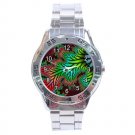 Colorful Plant Fractal Colors Stainless Steel Analogue Men’s Watch FREE Shipping