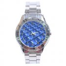 Blue Bubbles Pattern Stainless Steel Analogue Men’s Watch FREE Shipping
