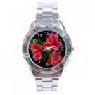 Fractal Pink Flowers Stainless Steel Analogue Men’s Watch FREE Shipping