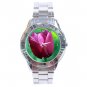 Pink Tulip Flower Stainless Steel Analogue Men’s Watch FREE Shipping