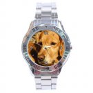 Golden Lab Dog Stainless Steel Analogue Men’s Watch FREE Shipping
