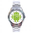 Android Green Robot Stainless Steel Analogue Men’s Watch FREE Shipping