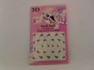 XH Professional 3D Nail Seal Art Decals Stickers Daisy Flowers Jewel Arches
