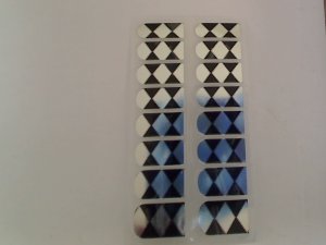 Modicure Nail Foil Wraps Polish Strips Seals Black Tie silver argyle