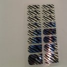 Modicure Nail Foil Wraps Polish Strips Seals Serengeti silver zebra stripes Modicure Nail Foil Wraps Polish Strips Seals Serengeti silver zebra stripes