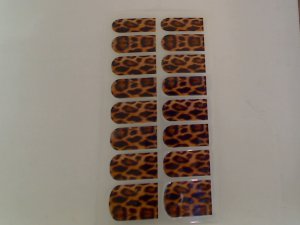 Modicure Nail Foil Wraps Polish Strips Seals Cheetah leopard print