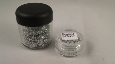 MAC Cosmetics Glitter Brillants sample 1/2 tsp jar Silver Original RARE