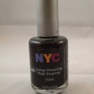 NYC New York Color Long Wearing Nail Enamel Lacquer Polish #119A Black Lace Creme