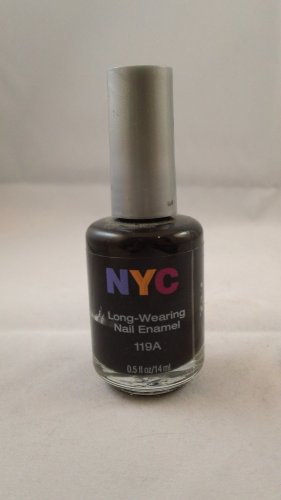 NYC New York Color Long Wearing Nail Enamel Lacquer Polish #119A Black Lace Creme