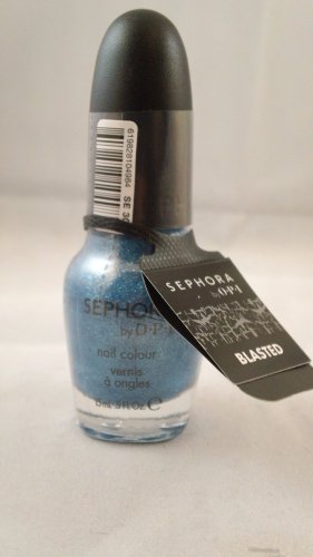 Sephora by OPI Nail Enamel Lacquer Colour Polish Blasted Turquoise Glitter shatter crackle effect