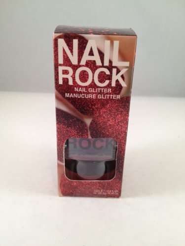 Nail Rock Nail Glitter and color polish set kit lacquer textured Red Glitter
