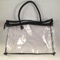 Clear Zippered Travel Bag with Handle makeup cosmetic case clutch beauty