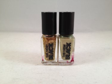 The New Black Glimmer Twins 2-Piece Nail Lacquer Set Golden Ticket polish color