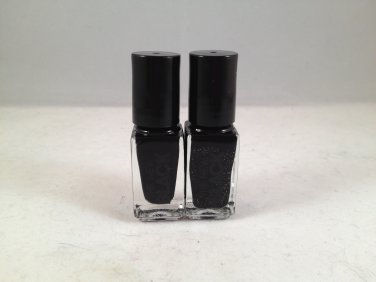 The New Black Glimmer Twins 2-Piece Nail Lacquer Set Black Ice polish color