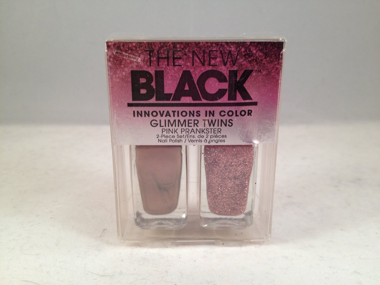 The New Black Glimmer Twins 2-Piece Nail Lacquer Set Pink Prankster polish color