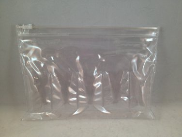 Obsessive Compulsive Cosmetics OCC Clear Makeup Bag zippered travel clutch lip tar tsa approved