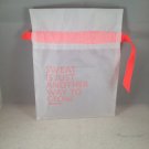 Sephora Play Drawstring Mesh Nylon Makeup Bag Sweat is Just Another Way to Glow January 2017 empty
