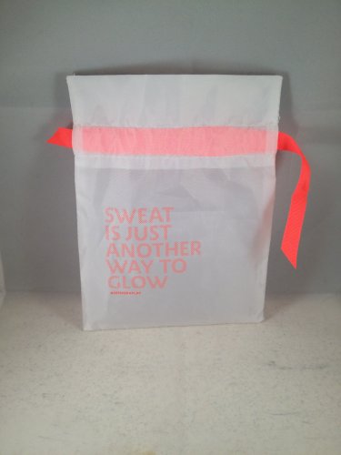 Sephora Play Drawstring Mesh Nylon Makeup Bag Sweat is Just Another Way to Glow January 2017 empty