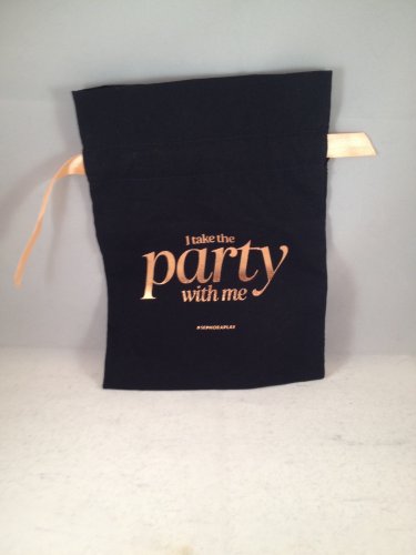 Sephora Play Drawstring Cloth Makeup Bag I Take the Party With Me December 2016 empty